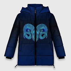 Куртка зимняя женская Знаки Зодиака Овен, цвет: 3D-красный