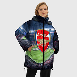 Куртка зимняя женская FC Arsenal, цвет: 3D-светло-серый — фото 2