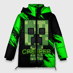 Куртка зимняя женская MINECRAFT CREEPER, цвет: 3D-черный