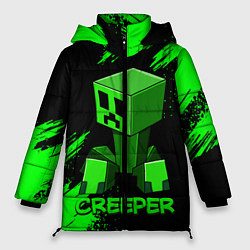 Куртка зимняя женская MINECRAFT CREEPER, цвет: 3D-красный