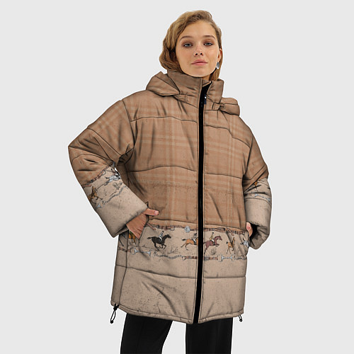 Женская зимняя куртка Всадники / 3D-Светло-серый – фото 3