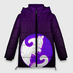 Куртка зимняя женская Кошачий Инь - Янь, цвет: 3D-черный