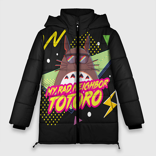 Женская зимняя куртка Totoro My rad ne ighbor / 3D-Черный – фото 1