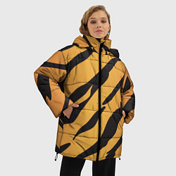 Куртка зимняя женская Кошачий окрас, цвет: 3D-светло-серый — фото 2