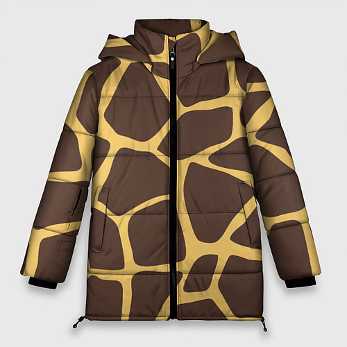 Женская зимняя куртка Окрас жирафа / 3D-Черный – фото 1