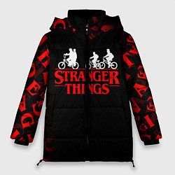 Куртка зимняя женская STRANGER THINGS, цвет: 3D-черный