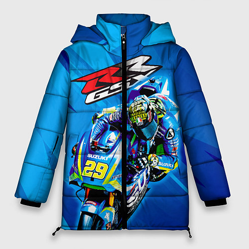 Женская зимняя куртка Suzuki MotoGP / 3D-Черный – фото 1