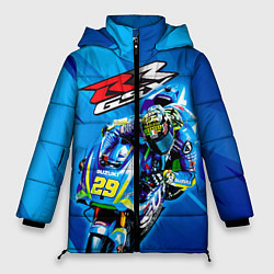 Куртка зимняя женская Suzuki MotoGP, цвет: 3D-красный