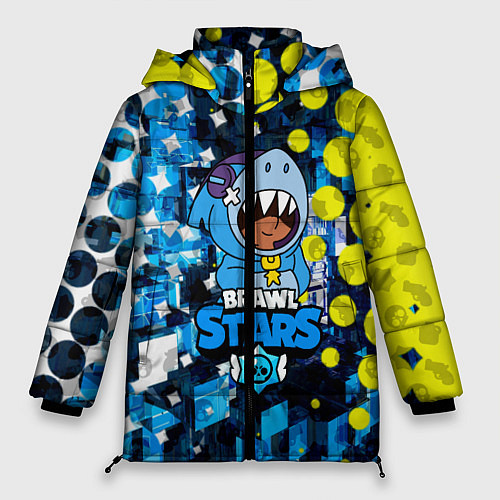 Женская зимняя куртка BRAWL STARS ЛЕОН ШАРК / 3D-Черный – фото 1