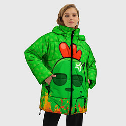 Куртка зимняя женская Spike brawl satars, цвет: 3D-красный — фото 2