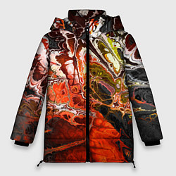 Куртка зимняя женская Nu abstracts art, цвет: 3D-черный