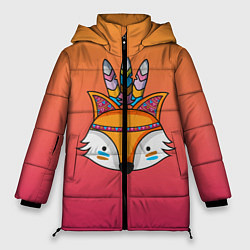 Куртка зимняя женская Лиса Индеец, цвет: 3D-красный