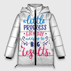 Куртка зимняя женская Полезная мотивация для работы, цвет: 3D-черный
