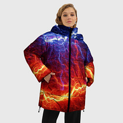 Куртка зимняя женская Лёд и огонь, цвет: 3D-красный — фото 2