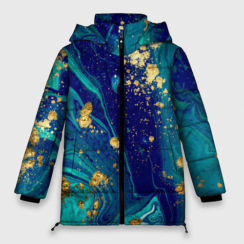Женская зимняя куртка Краски / 3D-Черный – фото 1