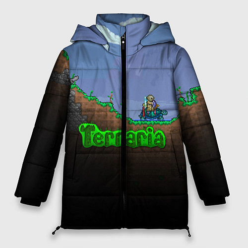 Женская зимняя куртка Terraria game / 3D-Черный – фото 1