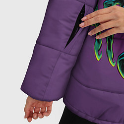Куртка зимняя женская Ктулху, цвет: 3D-черный — фото 2