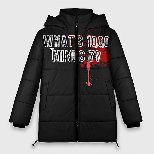 Женская зимняя куртка Whats 1000 Minus 7? / 3D-Черный – фото 1