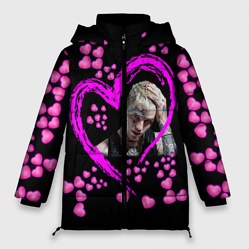 Женская зимняя куртка Lil Peep / 3D-Черный – фото 1