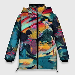 Женская зимняя куртка Абстрактный рисунок