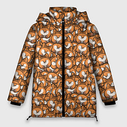 Куртка зимняя женская Попки Корги, цвет: 3D-черный