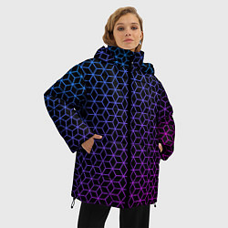 Куртка зимняя женская Geometry, цвет: 3D-красный — фото 2