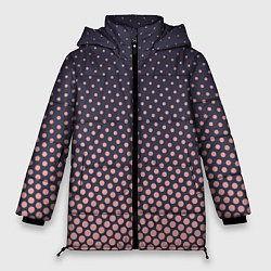 Куртка зимняя женская Dots pattern, цвет: 3D-черный