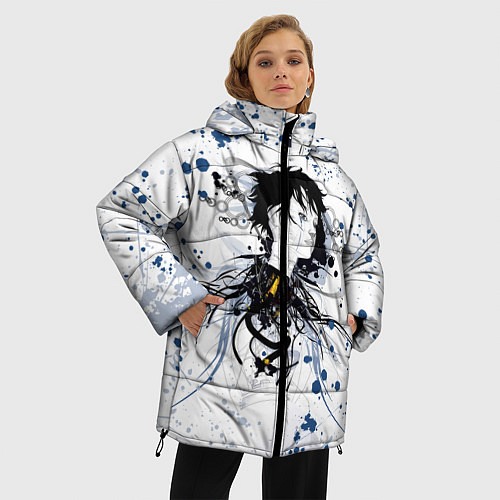 Женская зимняя куртка Призрак в доспехах / 3D-Светло-серый – фото 3