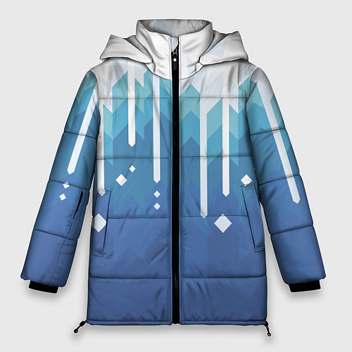 Женская зимняя куртка Пиксельные сливки / 3D-Черный – фото 1