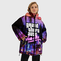 Куртка зимняя женская Grand Theft Auto Vice City, цвет: 3D-черный — фото 2