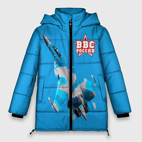 Женская зимняя куртка ВВС России / 3D-Черный – фото 1