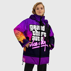 Куртка зимняя женская GTA:VICE CITY, цвет: 3D-красный — фото 2