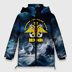 Куртка зимняя женская Военно-морской флот, цвет: 3D-черный