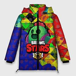 Куртка зимняя женская BRAWL STARS SPIKE, цвет: 3D-красный