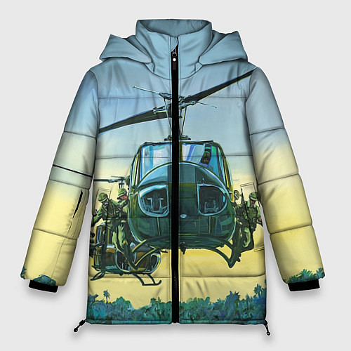 Женская зимняя куртка Вертолеты / 3D-Черный – фото 1