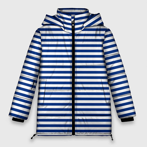 Женская зимняя куртка Тельняшка ВМФ / 3D-Черный – фото 1