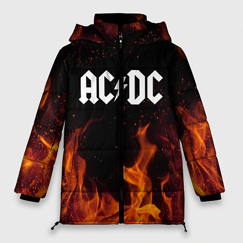 Женская зимняя куртка AC DC / 3D-Красный – фото 1