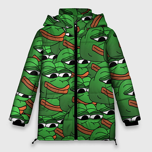 Женская зимняя куртка Pepe The Frog / 3D-Черный – фото 1