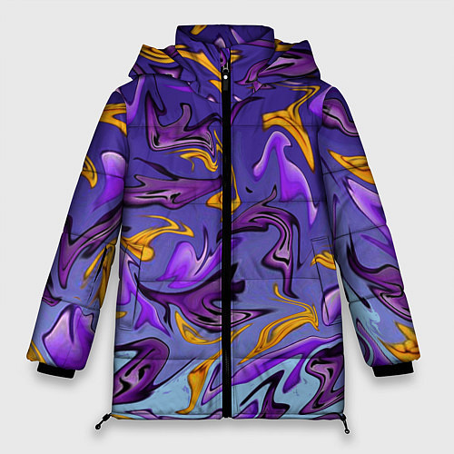 Женская зимняя куртка Абстракция / 3D-Черный – фото 1