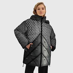 Куртка зимняя женская Броня металлическая, цвет: 3D-черный — фото 2