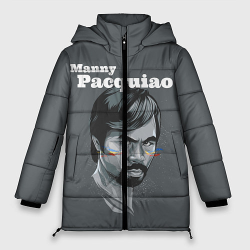 Женская зимняя куртка Manny Pacquiao / 3D-Черный – фото 1