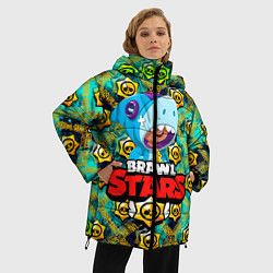 Куртка зимняя женская Brawl Stars Leon, цвет: 3D-черный — фото 2