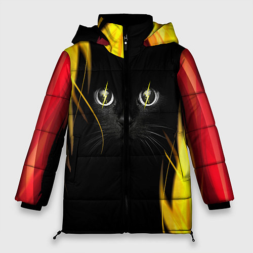 Женская зимняя куртка Грозовой кошак / 3D-Черный – фото 1