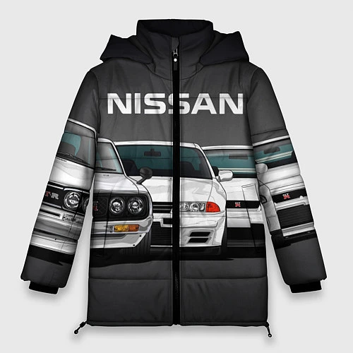 Женская зимняя куртка NISSAN / 3D-Черный – фото 1