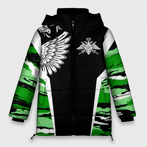 Женская зимняя куртка Пограничные Войска / 3D-Черный – фото 1
