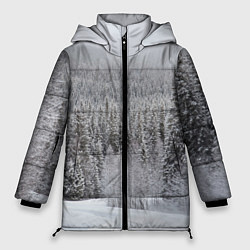 Куртка зимняя женская Зимняя природа, цвет: 3D-черный