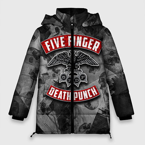 Женская зимняя куртка Five Finger Death Punch / 3D-Красный – фото 1