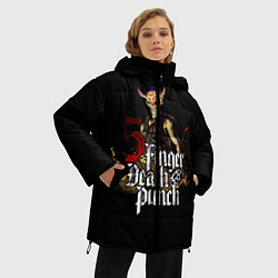 Куртка зимняя женская Five Finger Death Punch, цвет: 3D-светло-серый — фото 2
