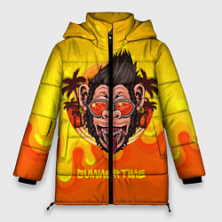 Куртка зимняя женская Summertime обезьяна, цвет: 3D-черный