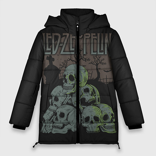 Женская зимняя куртка Led Zeppelin / 3D-Черный – фото 1